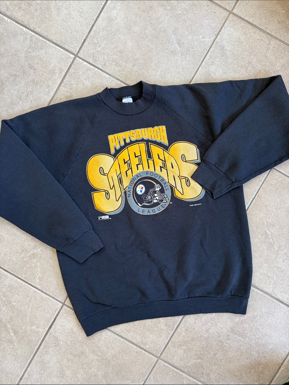 NFL Pittsburgh Steelers Black and Yellow Crewneck Sweatshirt